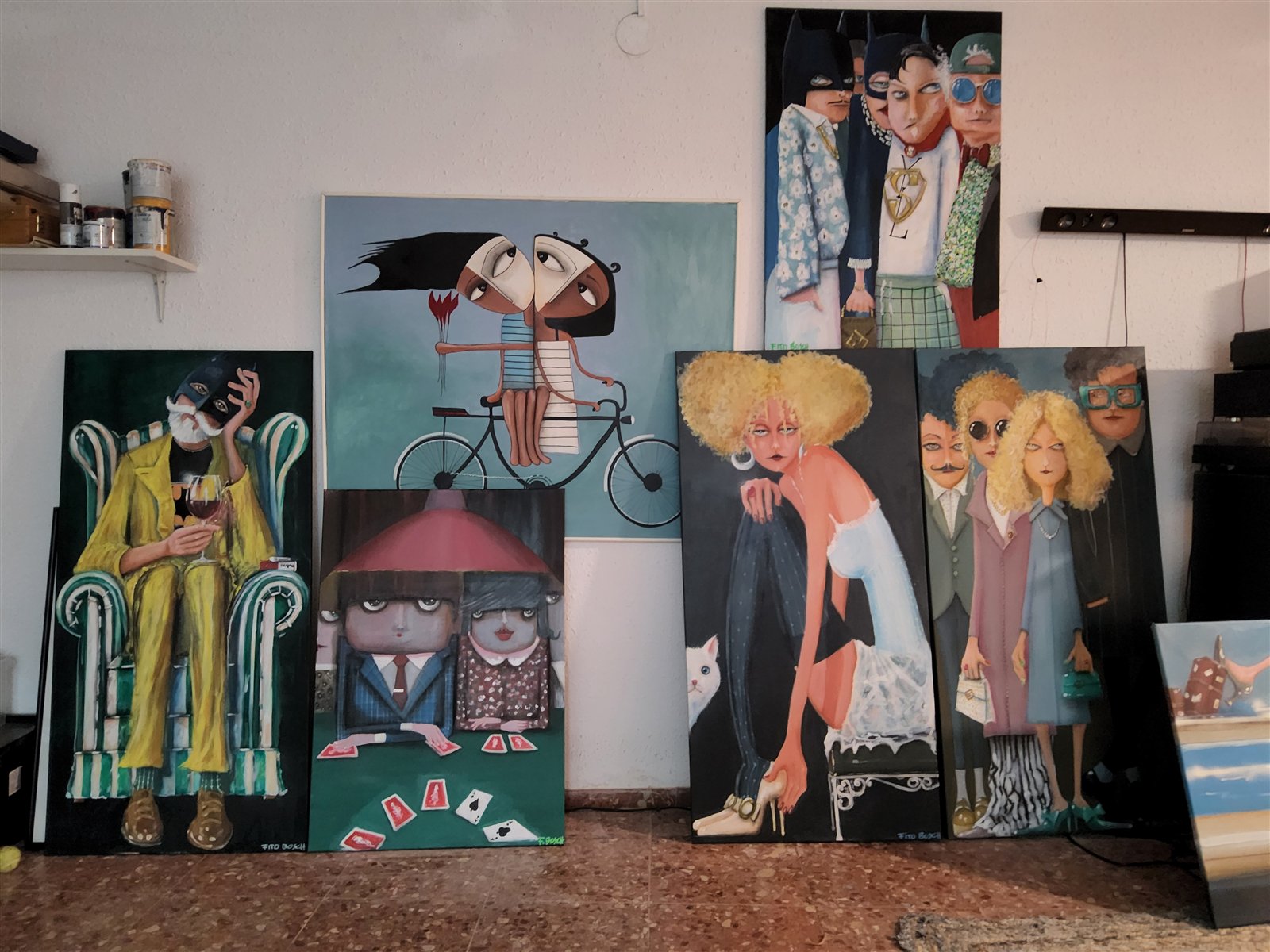 Obras de Fito Bosch reunidas en su taller